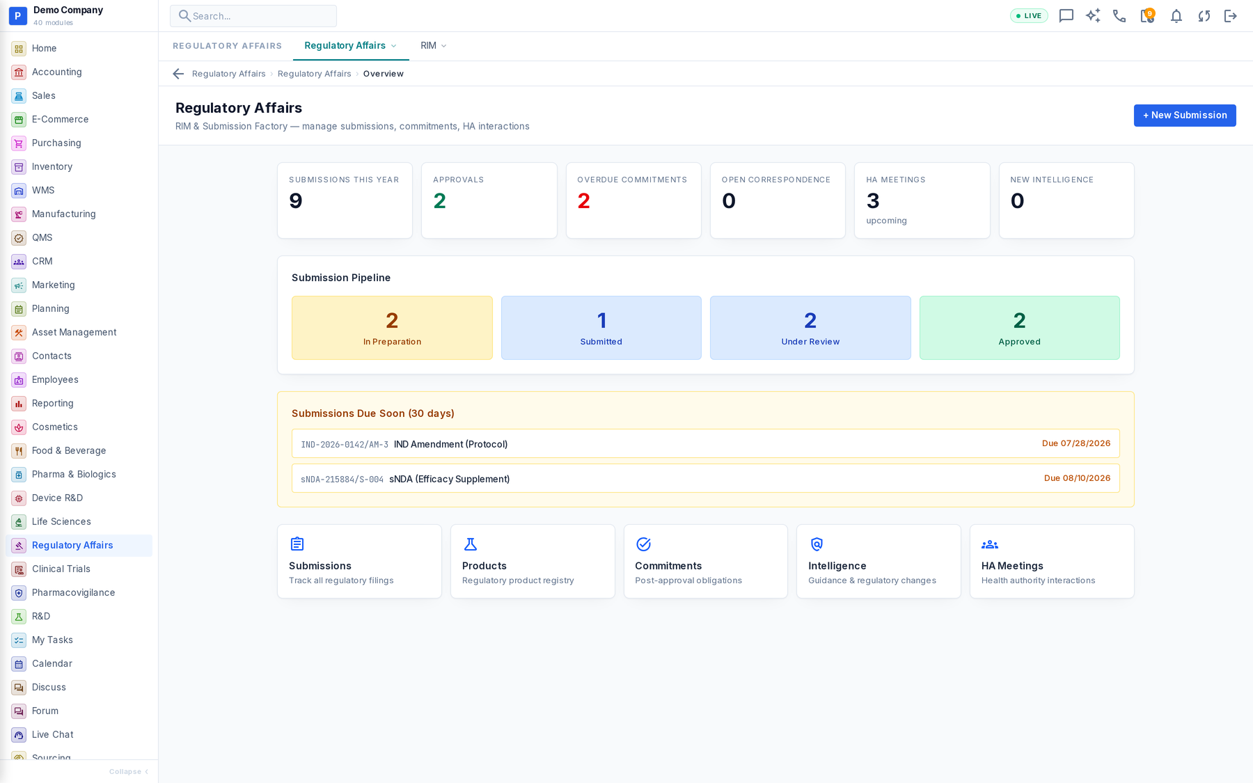 Regulatory Affairs in Operenta
